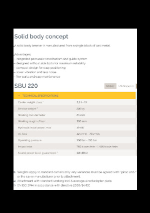 Martillos hidráulicos Epiroc SBU 220