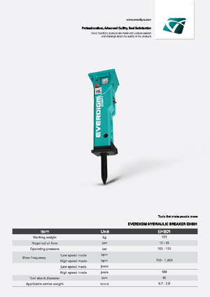 Martillos hidráulicos Everdigm EHB01