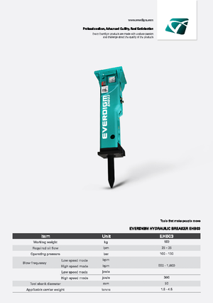 Martillos hidráulicos Everdigm EHB03