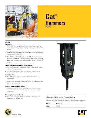 Martillos hidráulicos Caterpillar H25D
