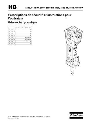 Martillos hidráulicos Atlas Copco HB 3100