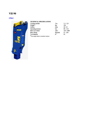 Martillos hidráulicos Vistarini VH 90
