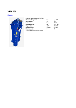 Martillos hidráulicos Vistarini VHX 200