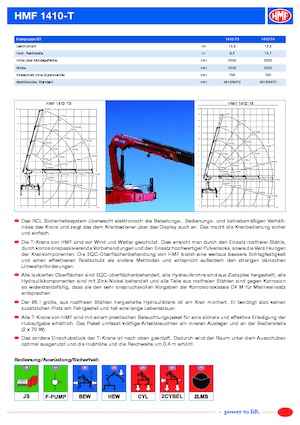 Grúas de carga hidráulicas HMF 1410-T4