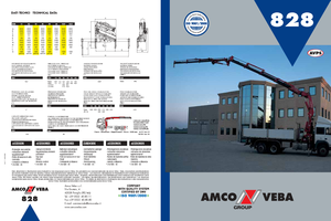 Grúas de carga hidráulicas Amco Veba 828-4 S Jib 3