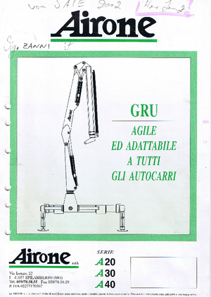 Grúas de carga hidráulicas Airone A 40 S 1