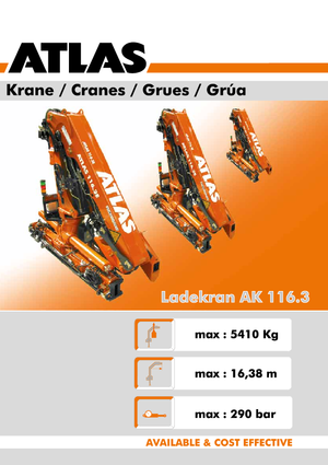Grúas de carga hidráulicas Atlas AK 116.3 A3
