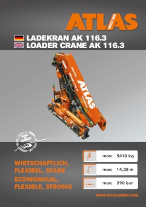 Grúas de carga hidráulicas Atlas AK 116.3 A2SL 