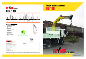 Grúas de carga hidráulicas Hyva Crane HB 110 E3