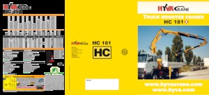 Grúas de carga hidráulicas Hyva Crane HC 181X 