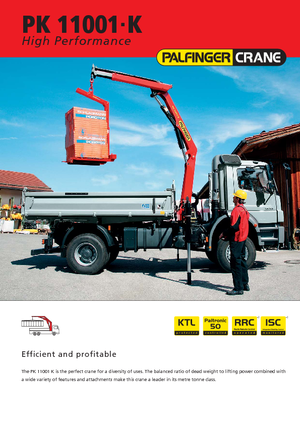 Grúas de carga hidráulicas Palfinger PK 11001 K