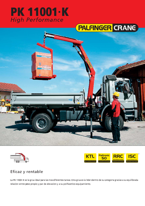 Grúas de carga hidráulicas Palfinger PK 11001 K