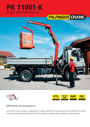 Grúas de carga hidráulicas Palfinger PK 11001 K