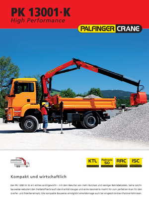 Grúas de carga hidráulicas Palfinger PK 13001 K B