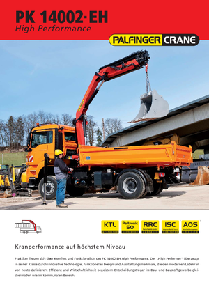 Grúas de carga hidráulicas Palfinger PK 14002-EH A