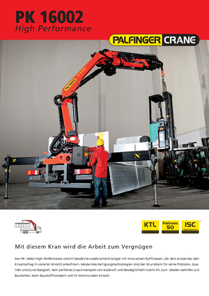 Grúas de carga hidráulicas Palfinger PK 16002 D