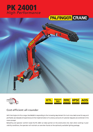 Grúas de carga hidráulicas Palfinger PK 24001-K B