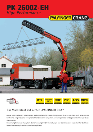 Grúas de carga hidráulicas Palfinger PK 26002 EH F