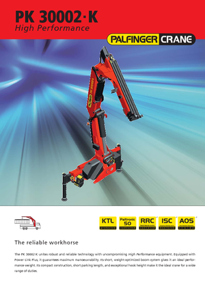 Grúas de carga hidráulicas Palfinger PK 30002-K A