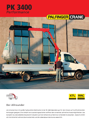 Grúas de carga hidráulicas Palfinger PK 3400 A