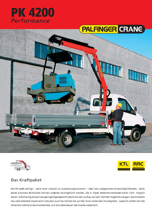 Grúas de carga hidráulicas Palfinger PK 4200 A