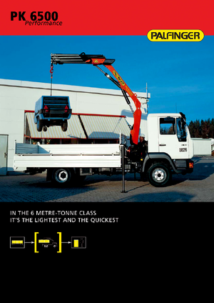 Grúas de carga hidráulicas Palfinger PK 6500 B