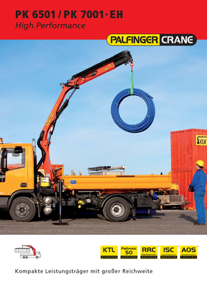 Grúas de carga hidráulicas Palfinger PK 6500 B