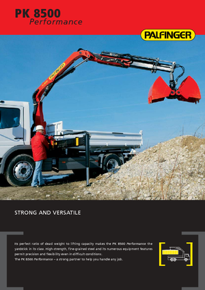 Grúas de carga hidráulicas Palfinger PK 8500