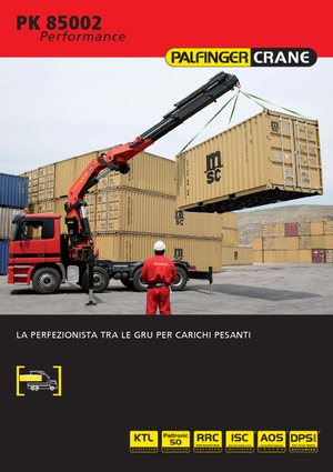 Grúas de carga hidráulicas Palfinger PK 85002 HPLS F