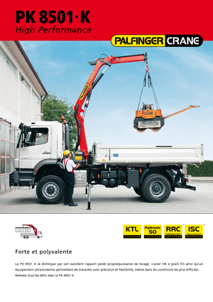 Grúas de carga hidráulicas Palfinger PK 8501 K