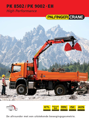 Grúas de carga hidráulicas Palfinger PK 8502