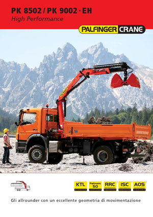 Grúas de carga hidráulicas Palfinger PK 8502