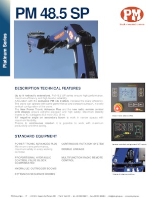 Grúas de carga hidráulicas PM PM 48.5 SP