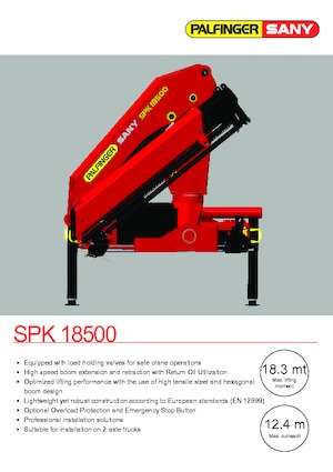 Grúas de carga hidráulicas Sany SPK 18500 A