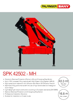 Grúas de carga hidráulicas Sany SPK 42502 E