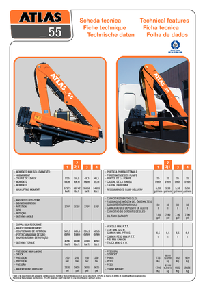 Grúas de carga hidráulicas T-Atlas TLC 55.2 A2