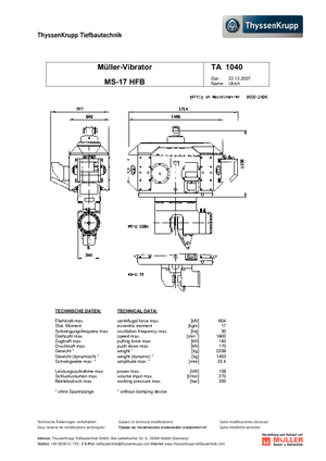 Martillos vibrantes Müller MS 17 HFB