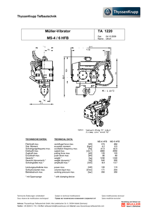 Martillos vibrantes Müller MS 4 HFB