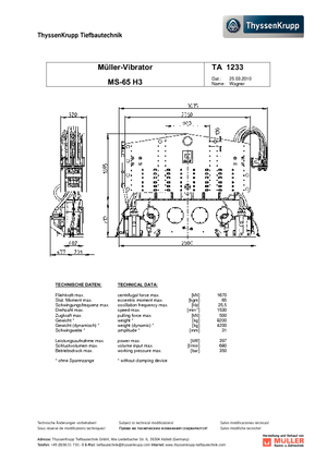Martillos vibrantes Müller MS 65 H3