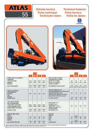 Grúas de carga hidráulicas Atlas AK 55.1
