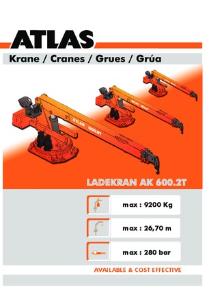 Grúas de carga hidráulicas Atlas AK 600.2 T A27
