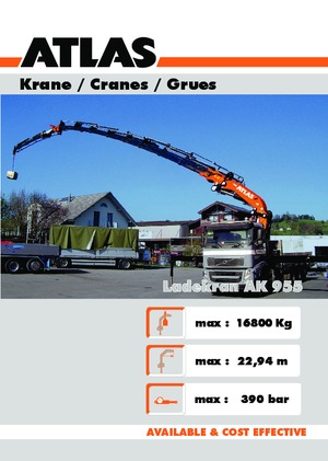 Grúas de carga hidráulicas Atlas AK 955 A4