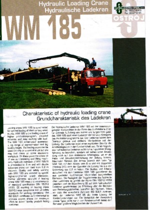 Grúas de carga hidráulicas Ostroj WM 185 NT