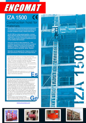 Elevadores Industriales Encomat IZA 1500