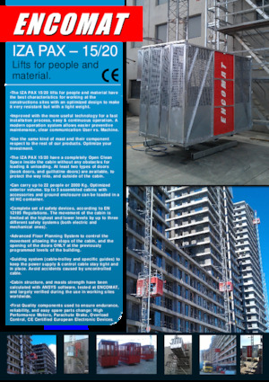 Elevadores Industriales Encomat IZA PAX 15