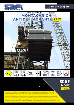 Elevadores Industriales Safi SCAF MC/PC ATEX