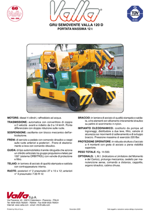 Grúas móviles industriales Valla 120 D 