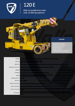 Grúas móviles industriales Valla 120 E 