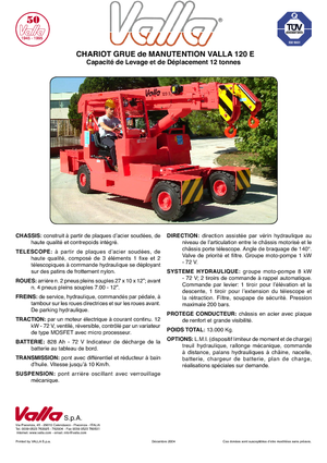 Grúas móviles industriales Valla 120 E 