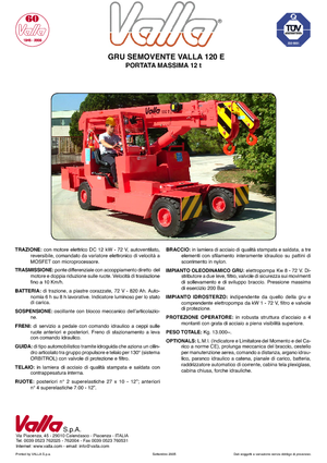 Grúas móviles industriales Valla 120 E 